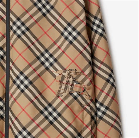 burberry london black plaid check webster reversible|Reversible Check Jacket in Sand .